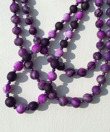 necklace of purple beads